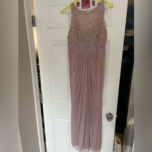 David’s Bridal bridesmaid dress with lace